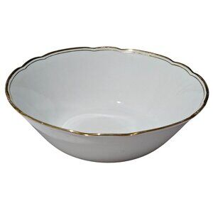 Bavaria Regency Serving Bowl 8.5" scallop edge gold trim Germany vtg Winterling